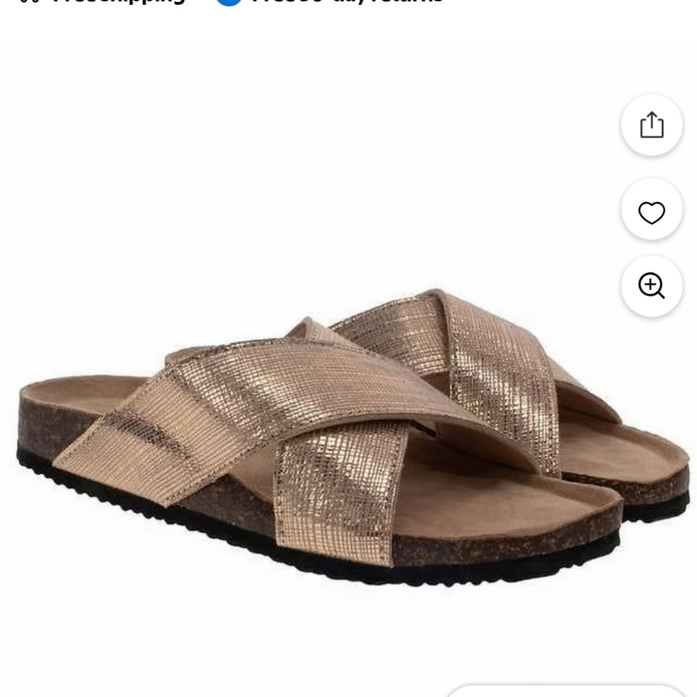 Western Chief Ladies’ Crossband Sandal GOLD new